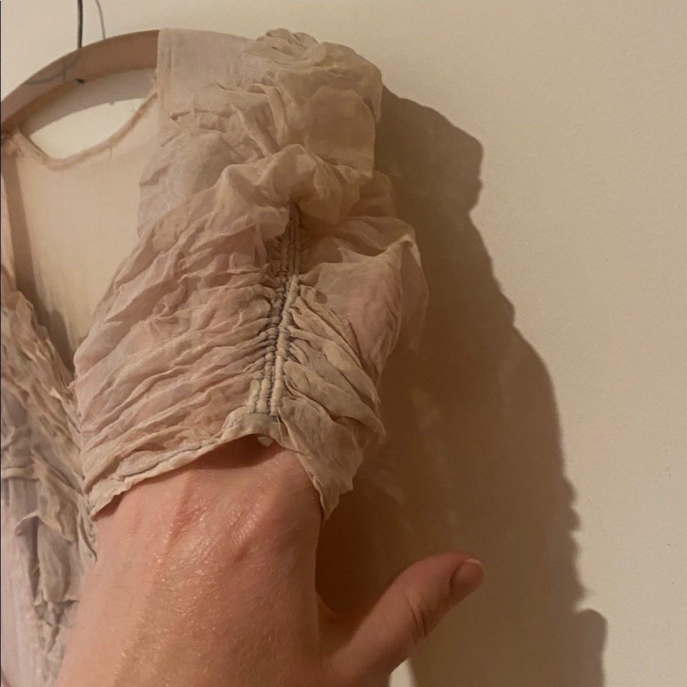 Antique, Edwardian silk chiffon maxi dress - Picture 5 of 12